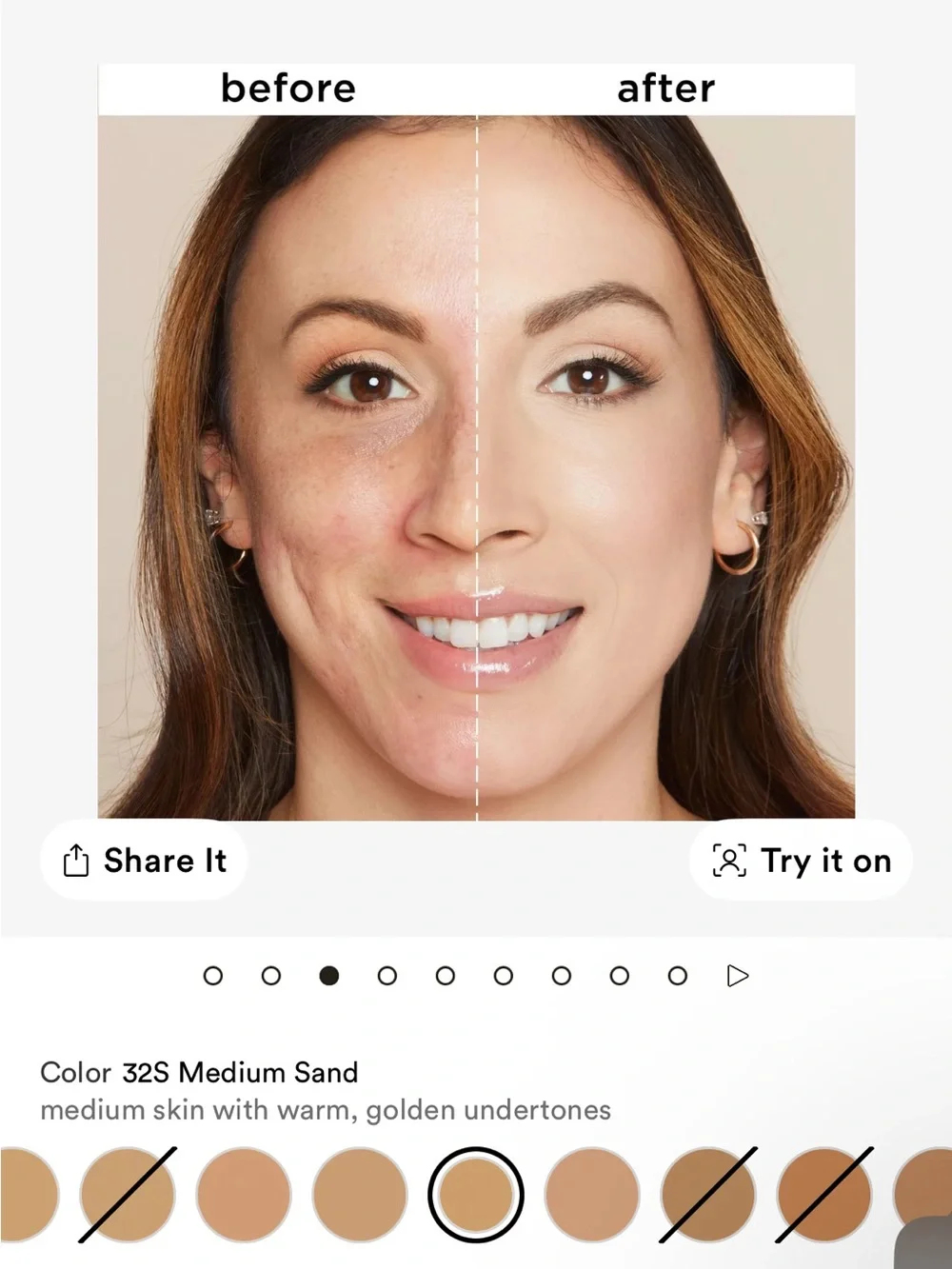 tarte Amazonian Clay Foundation - shade: medium sand #32S